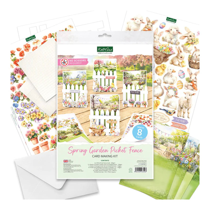 Katy Sue Picket Fence Card Making Kit - Spring Garden