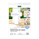 Katy Sue White Cross Pop Up Cards & Envelopes 12/Pkg