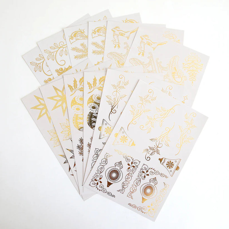 Anna Griffin Rub On Transfers - Holiday Foil