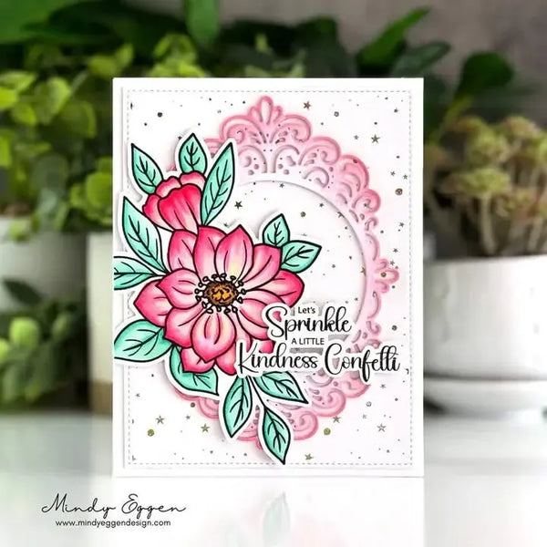 Gina K Designs Stamp & Die Set - Anniversary Flowers