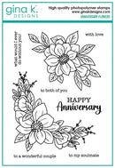 Gina K Designs Stamp & Die Set - Anniversary Flowers