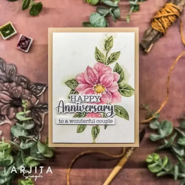 Gina K Designs Stamp & Die Set - Anniversary Flowers