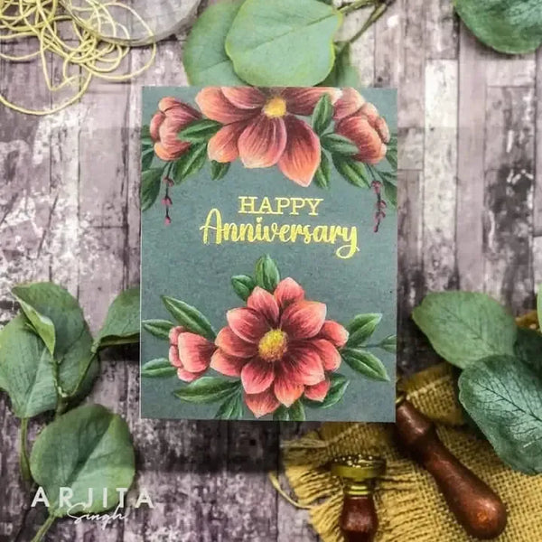 Gina K Designs Stamp & Die Set - Anniversary Flowers