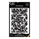 Arden Creative Studio Clear Stamp from the Maker Series, featuring a black and white leaf-messing template design on its retail packaging.