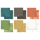 Collection of square color swatches in various hues on a white background