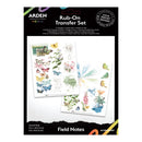 Rub-On Transfer Set packaging with butterfly and floral designs on a white background