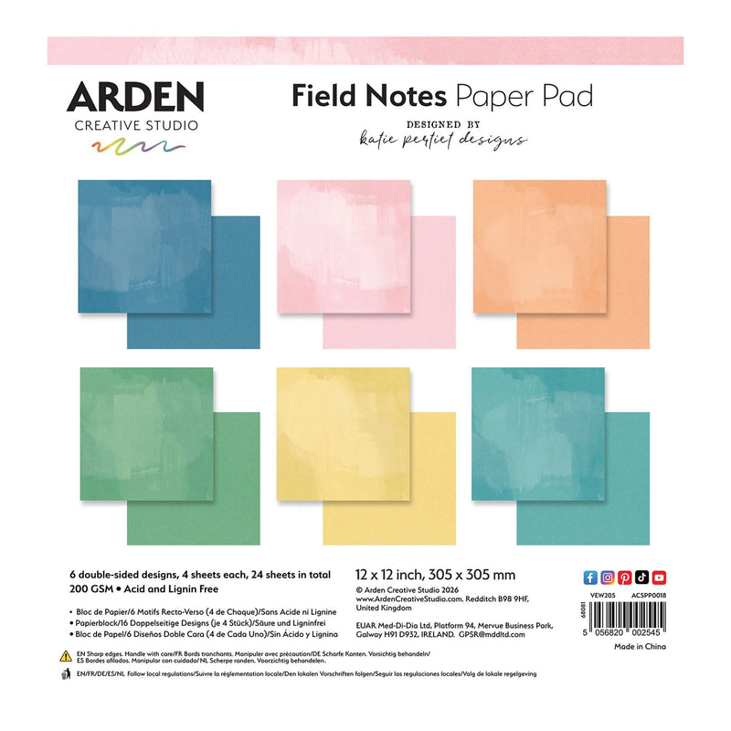 Field Notes Paper Size Arden Creative Studio Field Notes Solids 12x12