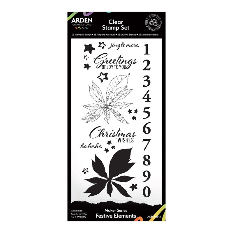 Arden Creative Studio Maker Series - Season of Joy Festive Elements Clear Stamp Set