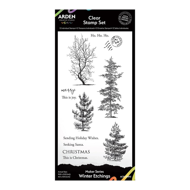 Arden Creative Studio Maker Series - Season of Joy Winter Etchings Clear Stamp Set