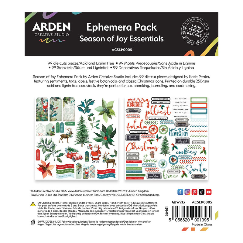Arden Creative Studio Season of Joy Ephemera Essentials Pack