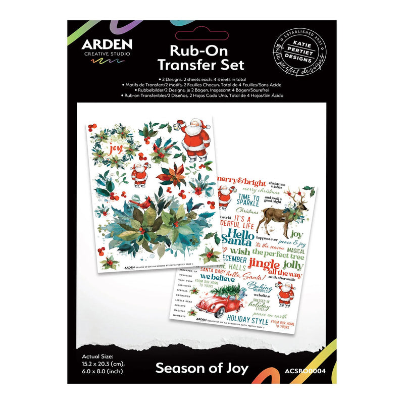 Arden Creative Studio Season of Joy Rub-On Transfer Set