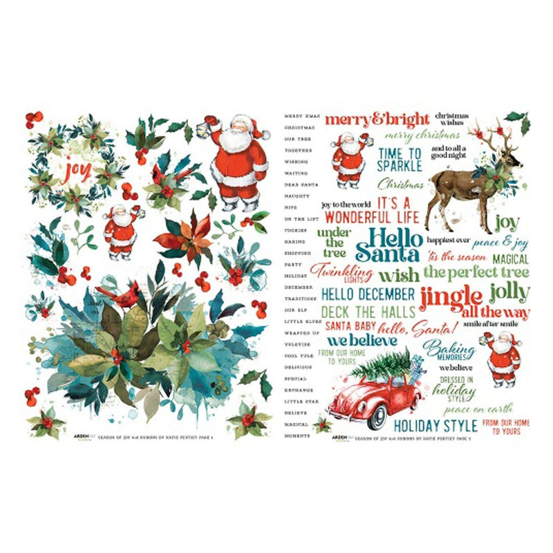 Arden Creative Studio Season of Joy Rub-On Transfer Set