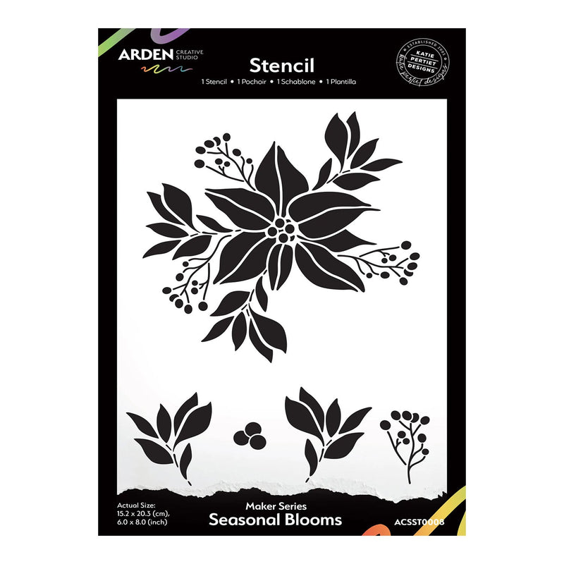Arden Creative Studio Season of Joy Seasonal Blooms Stencil
