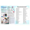 A printed booklet or checklist titled 'Watercolor and Word' with sections including 'Getting Started,' 'Bible Journaling Collection Checklist,' and product photos of journaling supplies such as pens, a ruler, and a notebook. It is photographed laid flat on a white background.