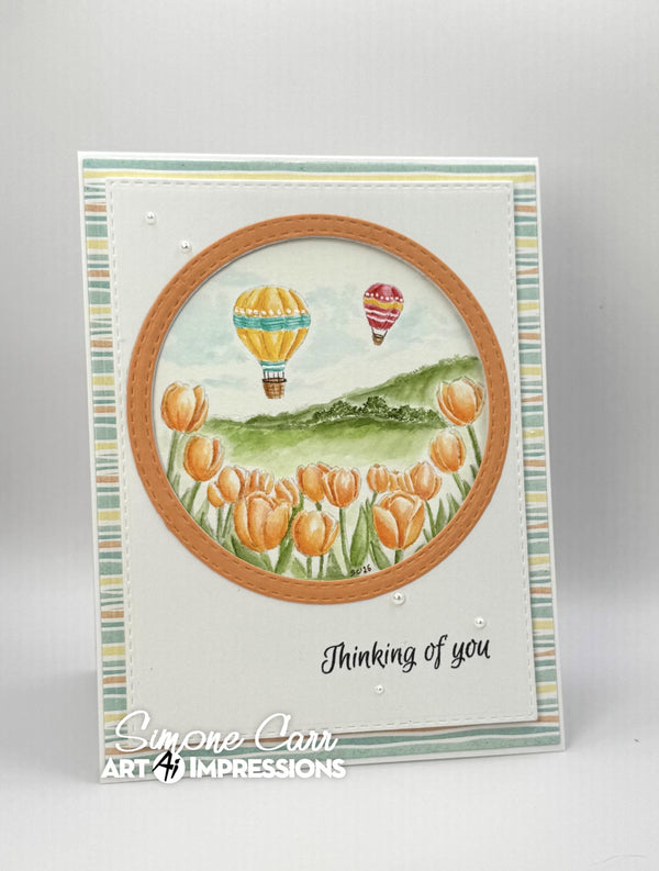 Art Impressions Clear Stamps Set - FG Tulip Border