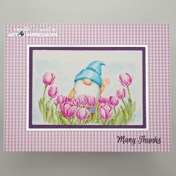 Art Impressions Clear Stamps Set - FG Tulip Border