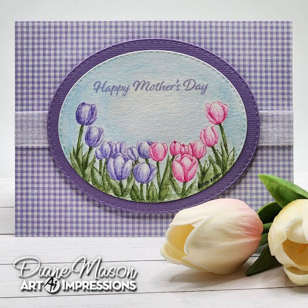 Art Impressions Clear Stamps Set - FG Tulip Border