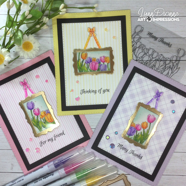 Art Impressions Clear Stamps Set - FG Tulip Border