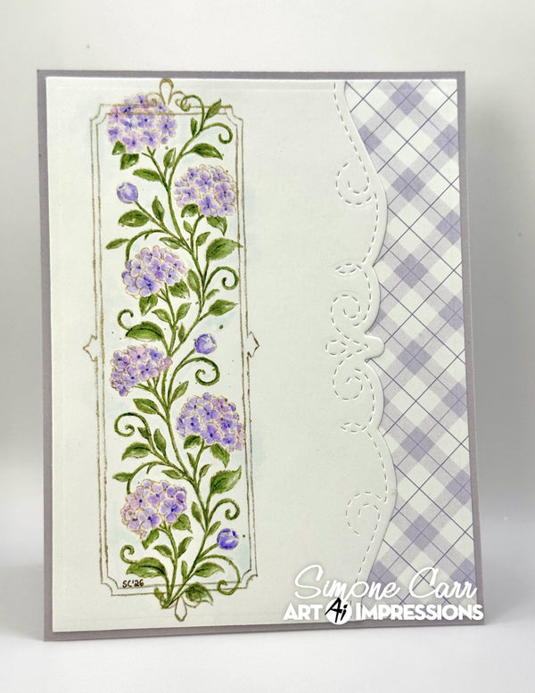 Art Impressions Clear Stamps Set - Hydrangea Margin
