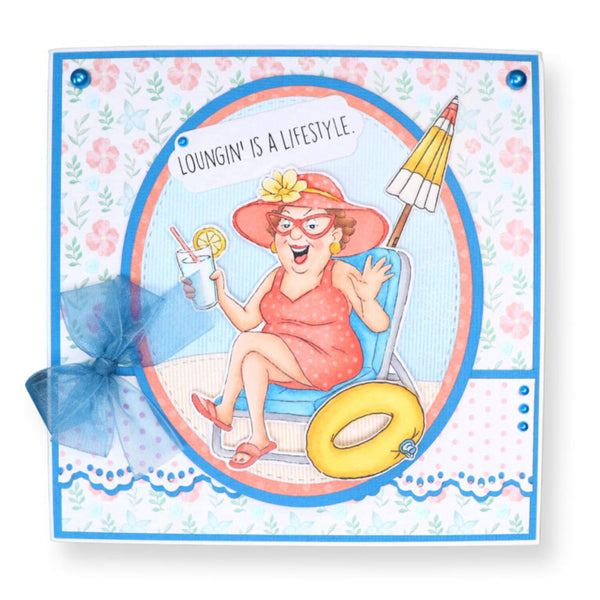 Art Impressions Clear Stamps & Dies Set - Loungin’ Linda