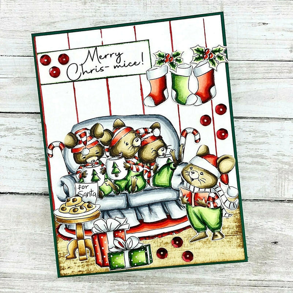 Art Impressions Clear Stamps Set - Christmas Mice