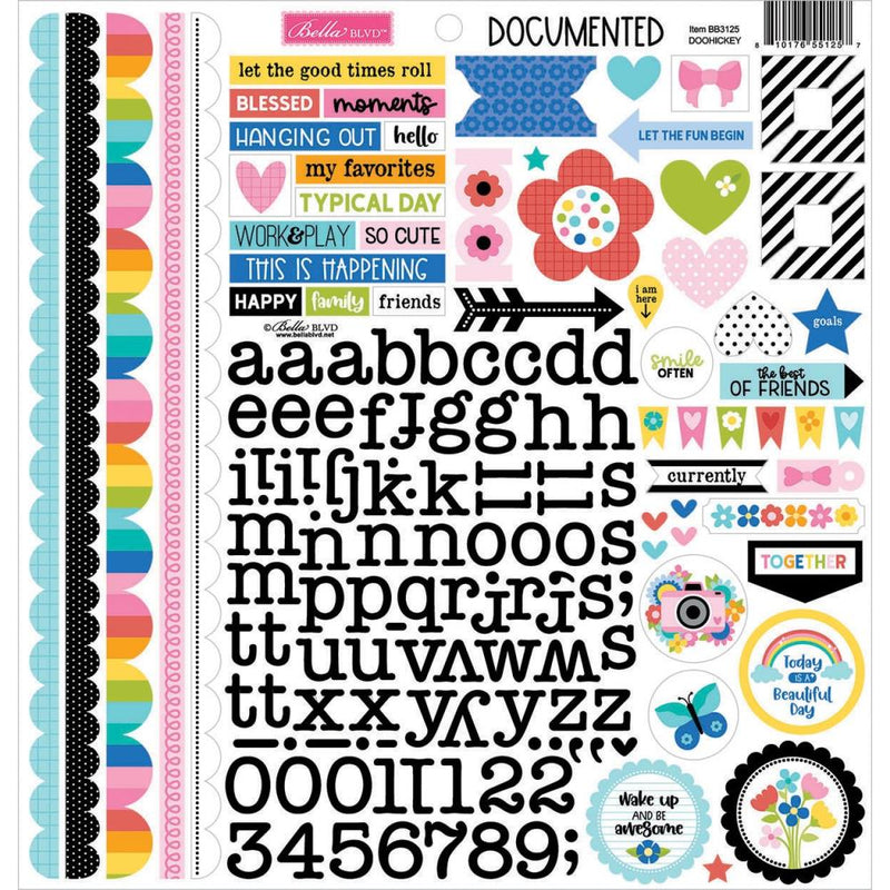 Bella Blvd Documented Cardstock Stickers 12"X12" Doohickey