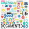 Bella Blvd Ciao Chipboard Stickers 12"X12" Icons, Documented