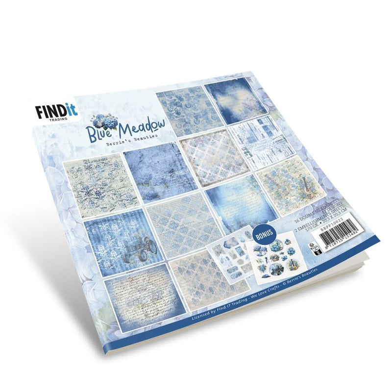 Find It Trading Berries Beauties Paper Pack 8"X8" Blue Meadow