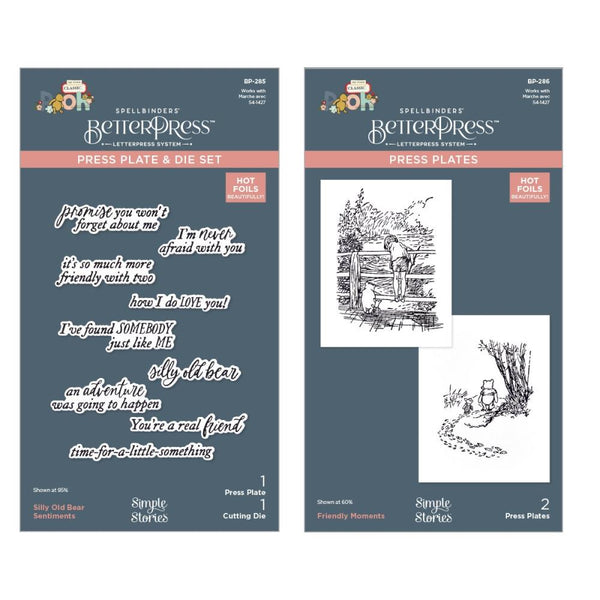 Spellbinder BetterPress Bundle Say Cheese Classic Pooh