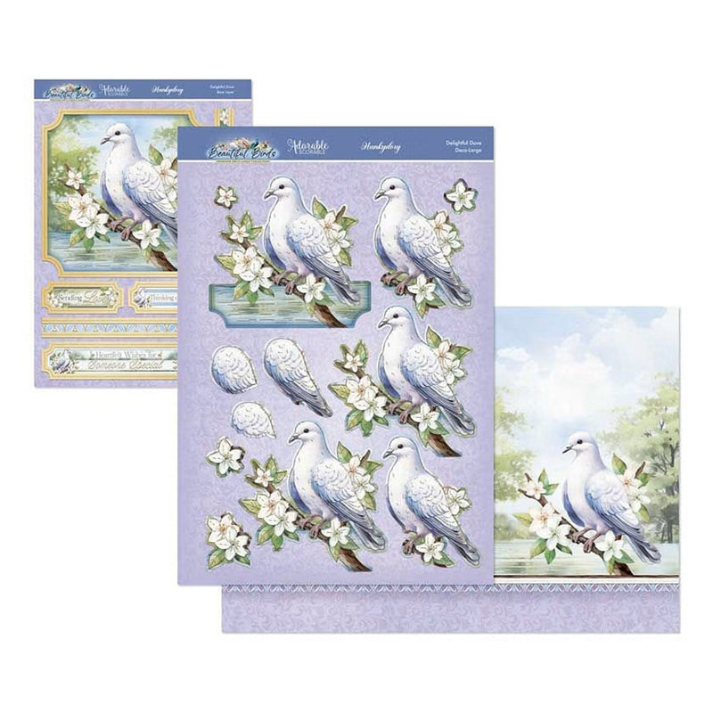 Hunkydory Beautiful Birds Deco-Large Set - Delightful Dove