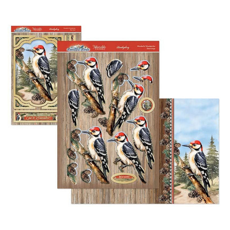 Hunkydory Beautiful Birds Deco-Large Set - Wonderful Woodpecker