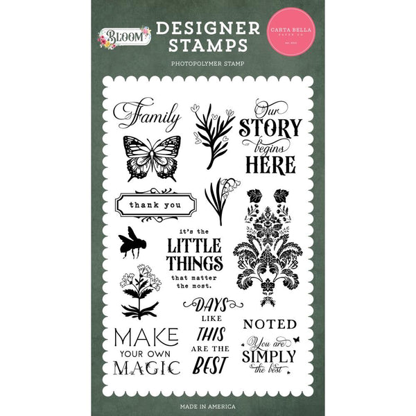 Carta Bella Bloom Stamps Our Story Begins Here*