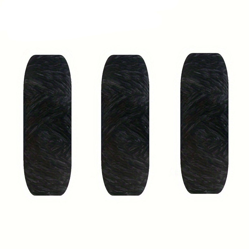 Poppy Crafts Velour Yarn 100g 3 Pack - Black