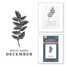 Spellbinders Press Plates From Florals Through The Year December Holly Berry*
