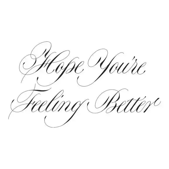 Spellbinders BetterPress Copperplate Press Plate By Paul Antonio - Hope You're Feeling Better