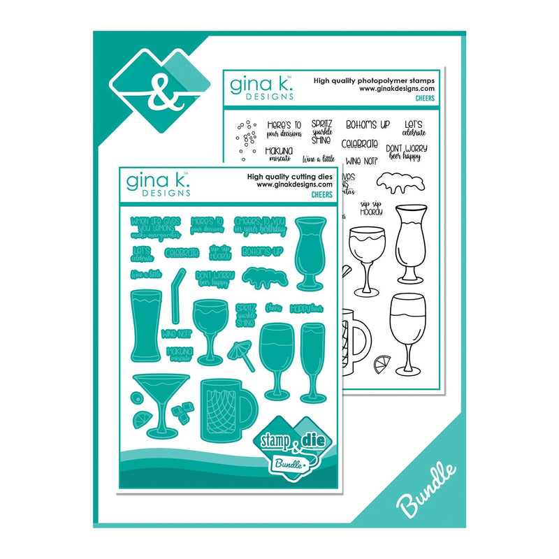 Gina K Designs Stamp & Die Set - Cheers