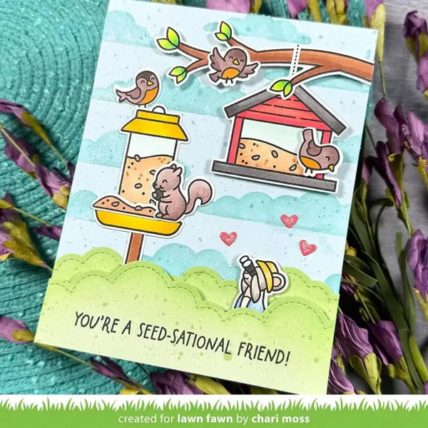 Lawn Fawn Clear Stamp Set - Backyard Bird Feeder Add-On