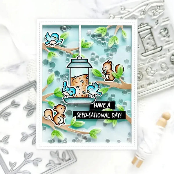 Lawn Clippings Colouring Stencils - Backyard Bird Feeder Add-On