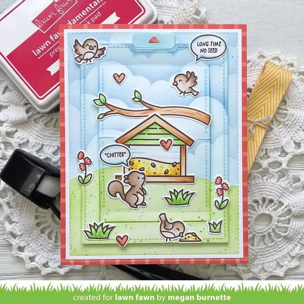 Lawn Fawn Clear Stamp Set - Backyard Bird Feeder Add-On