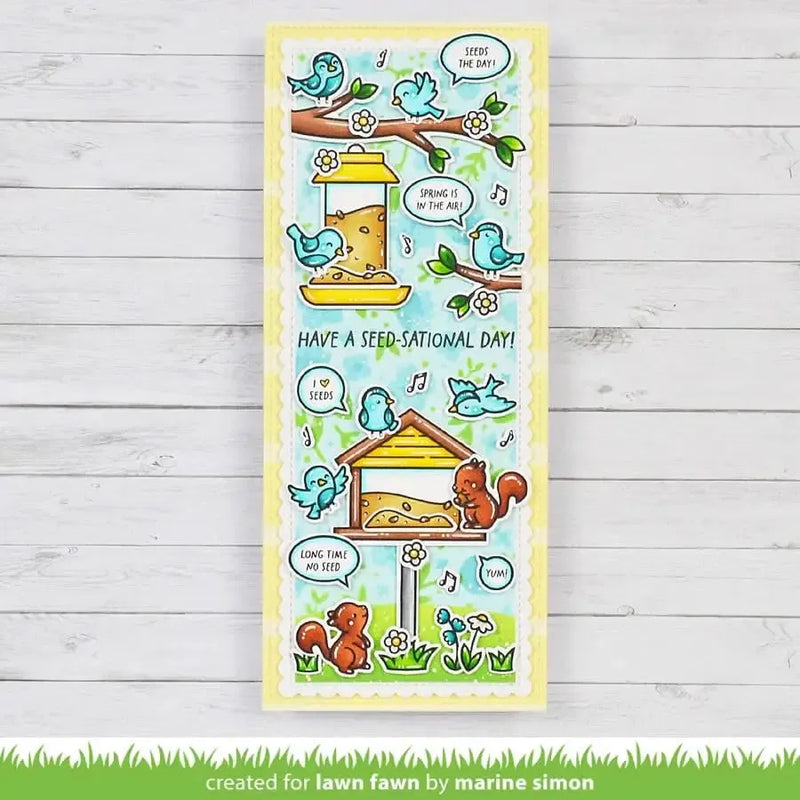 Lawn Fawn Clear Stamp Set - Backyard Bird Feeder Add-On