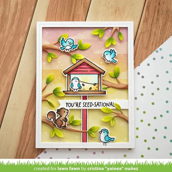 Lawn Fawn Clear Stamp Set - Backyard Bird Feeder Add-On