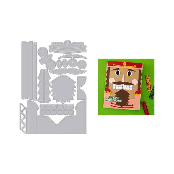 Hero Arts Crackin’ Christmas Die Set - Big Mouth Nutcracker (Etched)