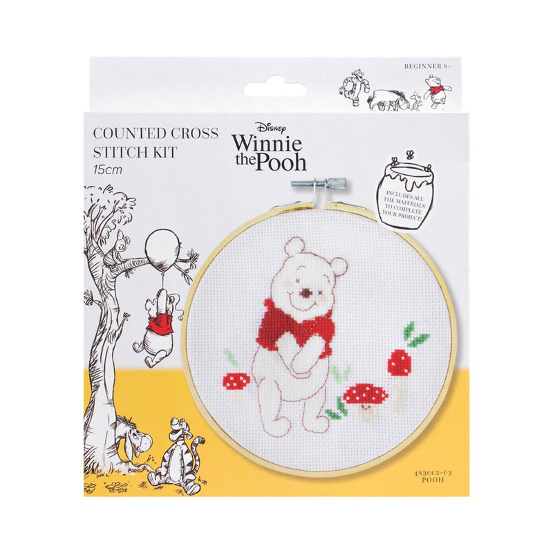 Disney Counted Cross Stitch Hoop Art Kit 15cm - Pooh