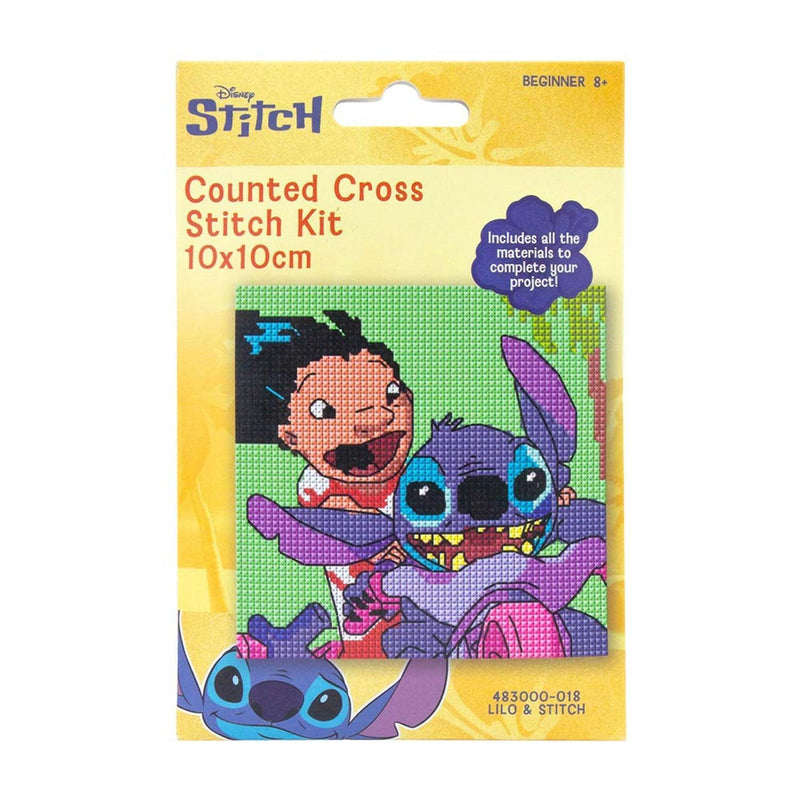 Disney Counted Cross Stitch Mini Kit 10x10cm- Lilo & Stitch