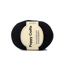 Poppy Crafts Wool Thread Anti-Pilling Yarn 50g - Black