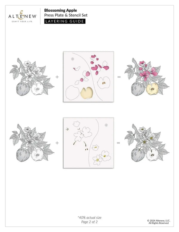 Altenew Blossoming Apple Simple Colouring Stencil Set*