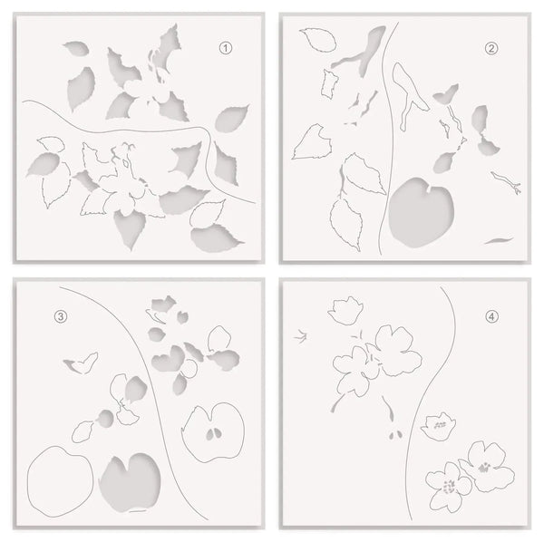 Altenew Blossoming Apple Simple Colouring Stencil Set*