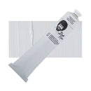 A tube of Bob Ross signature acrylic paint in Titanium White, shown diagonally over a textured swatch of the white paint itself on a clean white background.