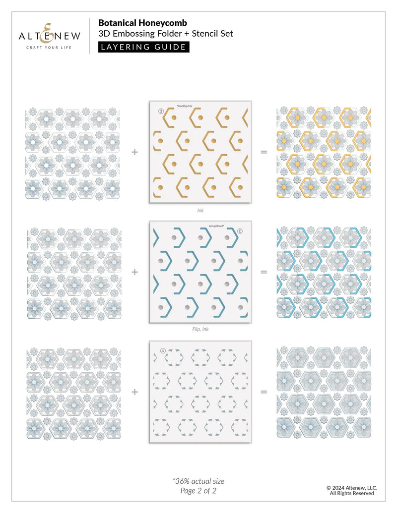 Altenew Botanical Honeycomb Botanical 3D Embossing Folder*