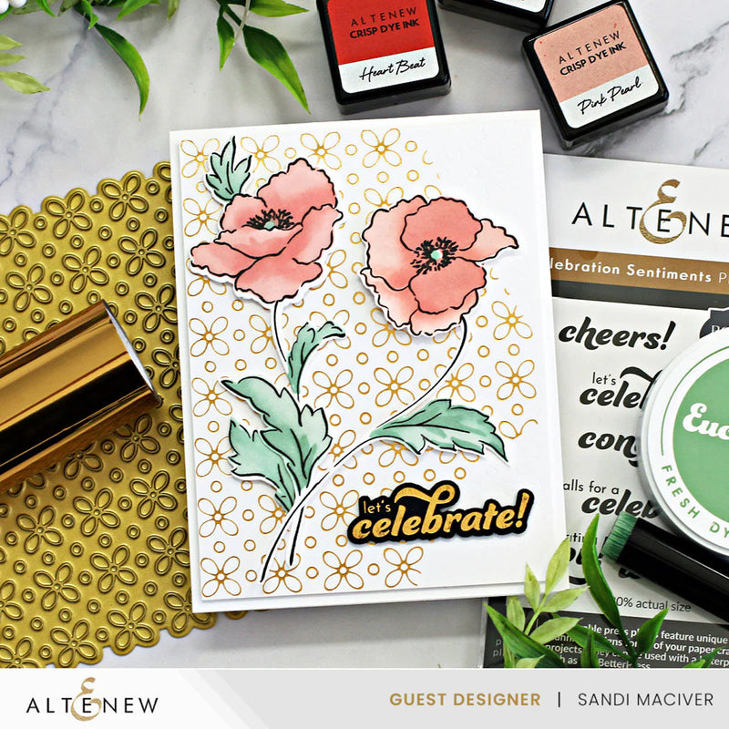 Altenew Bouquet of Poppies Simple Colouring & Layering Stencil Set
